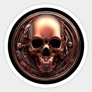 Metal Skull Badge Style 002 Sticker